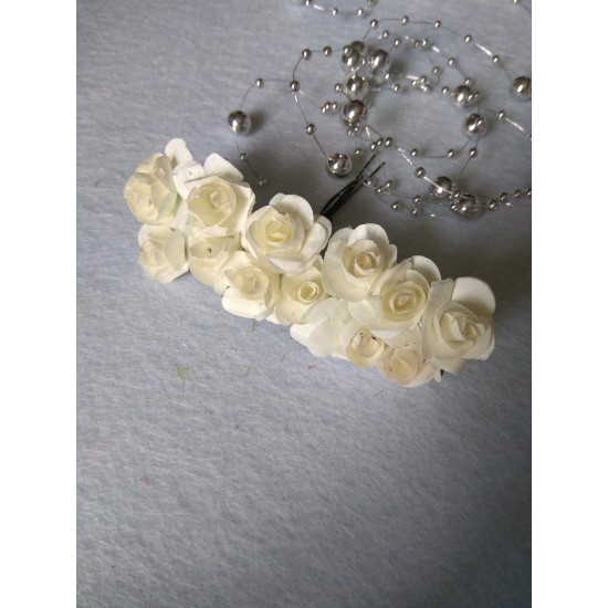 Розочки бумажные в пучках 1,5 см цв. молочный, цена за пучок